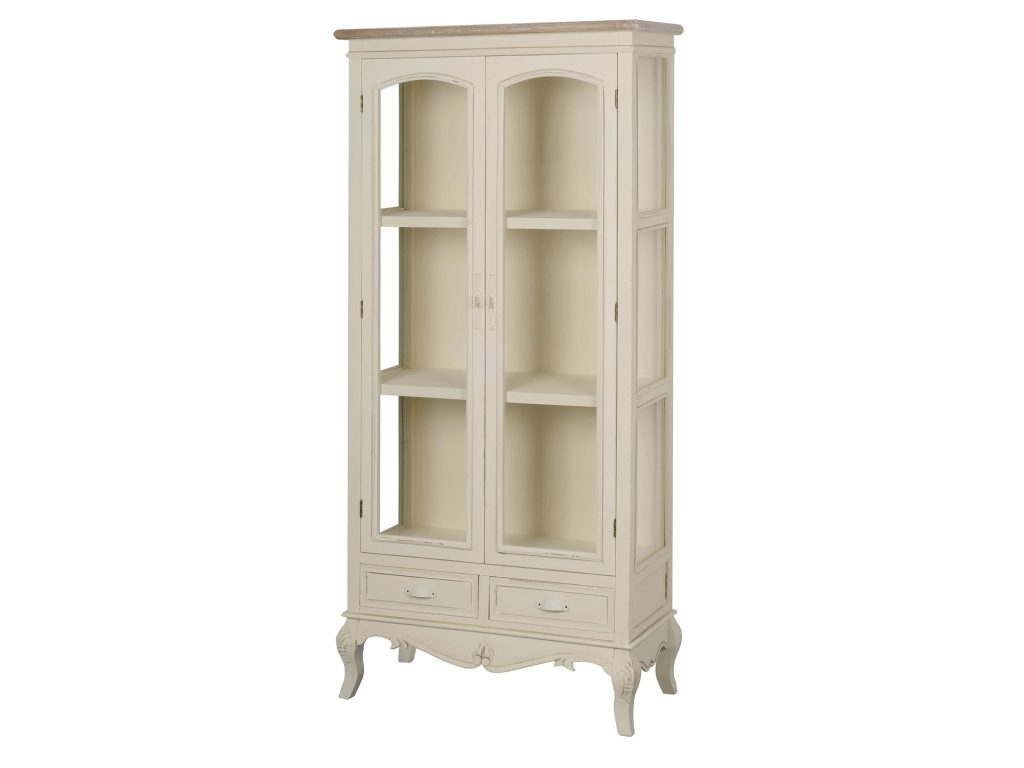 Witryna prowansalska z przecieranym blatem i giętymi nóżkami – Sorrento