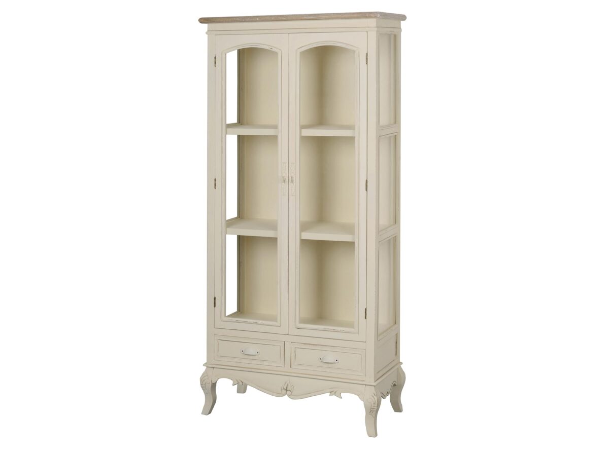 Witryna prowansalska z przecieranym blatem i giętymi nóżkami – Sorrento