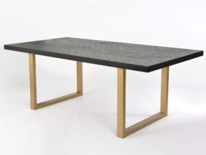 miniaturka Glamour stół z czarnym blatem i złotymi nogami – Andaluzja