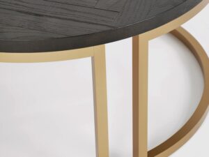 miniaturka Stolik retro z błyszczącym blatem i mosiężnymi nogami – Andaluzja