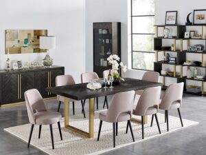 miniaturka Regał z czarnymi półkami i złotą ramą – Andaluzja