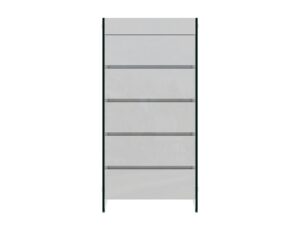 Biała Komoda Połysk Nogi Szkło Hartowane – Tribeca