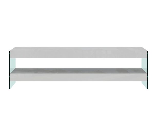 Nowoczesna komoda z przeźroczystymi szklanymi bokami