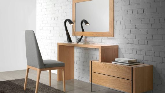 miniaturka Dębowe Biurko Nogi ze Szkła Hartowanego – Tribeca