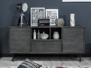 miniaturka Komoda retro akacjowa w kolorze Tundra Grey – Nobile