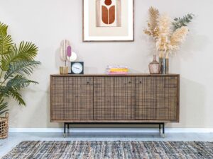 miniaturka Retro Komoda ze Szczotkowanego Drewna Akacji – Enigma