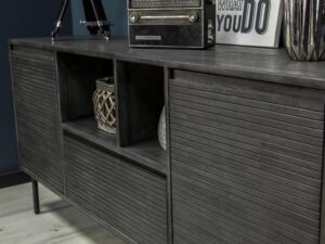 miniaturka Komoda retro akacjowa w kolorze Tundra Grey – Nobile