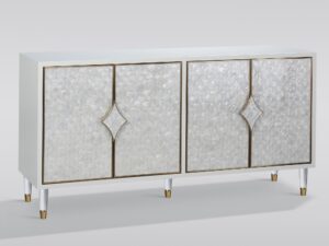 miniaturka Komoda Ecru Naturalna Muszla Morska Złote Nóżki – Eleganza