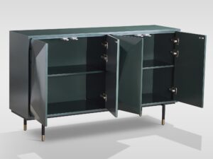 miniaturka Perłowa Komoda Parametryczne Fronty Złote Nogi – Eleganza