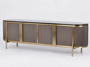 miniaturka Komoda Grafitowa Marmur Złote Nogi – Eleganza