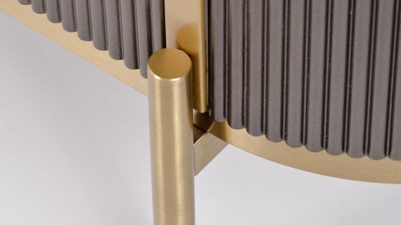 miniaturka Komoda Grafitowa Marmur Złote Nogi – Eleganza