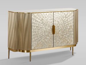 miniaturka Szampańska Komoda Muszla Morska Marmurowy Blat – Eleganza