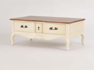 miniaturka Prowansalski Stolik Kawowy Miodowy Blat Kość Słoniowa – Verona