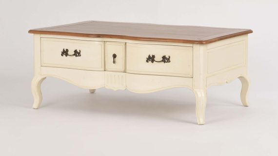 miniaturka Prowansalski Stolik Kawowy Miodowy Blat Kość Słoniowa – Verona