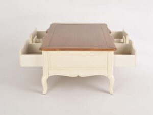 miniaturka Prowansalski Stolik Kawowy Miodowy Blat Kość Słoniowa – Verona