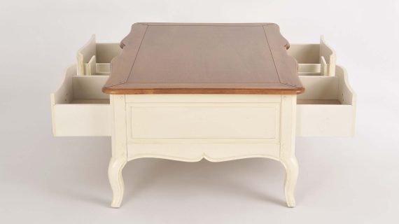 miniaturka Prowansalski Stolik Kawowy Miodowy Blat Kość Słoniowa – Verona