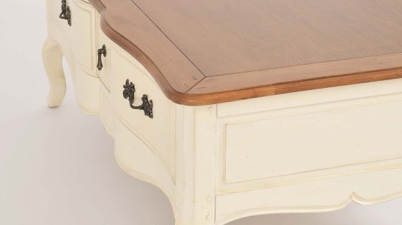 miniaturka Prowansalski Stolik Kawowy Miodowy Blat Kość Słoniowa – Verona