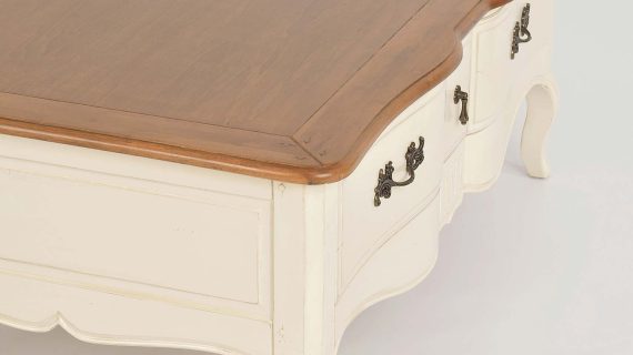 miniaturka Prowansalski Stolik Kawowy Miodowy Blat Kość Słoniowa – Verona