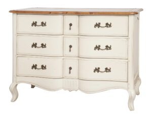 Prowansalska komoda drewniana z miodowym blatem – Verona