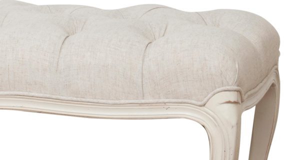 miniaturka Ławka w stylu prowansalskim z tapicerowanym siedziskiem – Verona