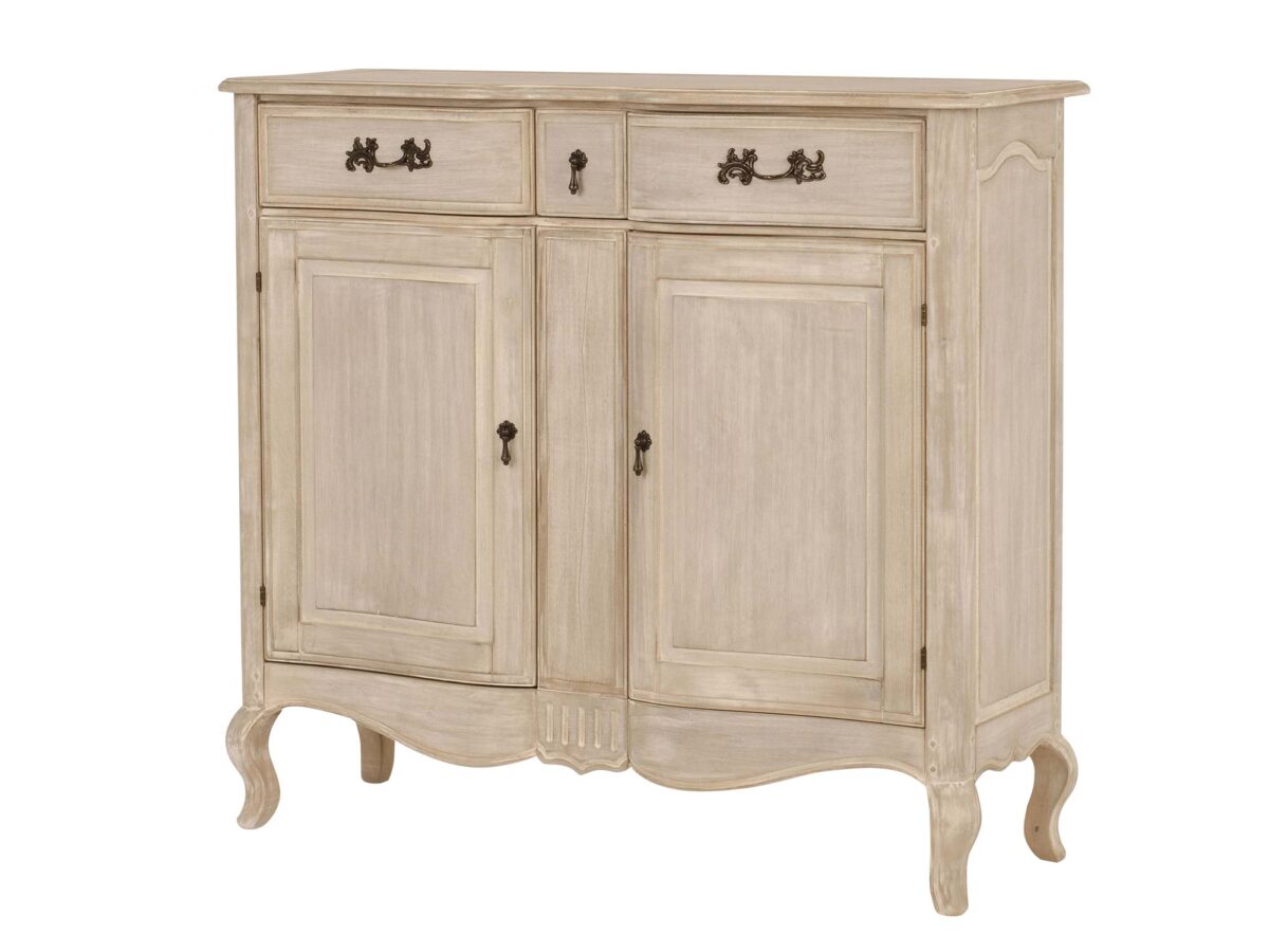 Jasnobeżowa Komoda Prowansalska z Frezowaniami – Laguna