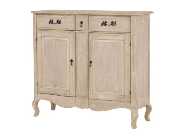 Jasnobeżowa Komoda Prowansalska z Frezowaniami – Laguna