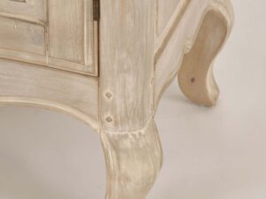 miniaturka Jasnobeżowa Komoda Prowansalska z Frezowaniami – Laguna