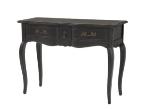 Konsola Czarna Elegancka Aksamitne Szuflady – Sereno