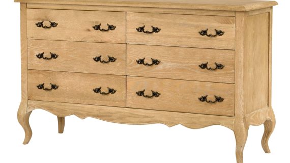 Drewniana Komoda Francuska Gięte Nogi Metalowe Uchwyty – Venezia Oak