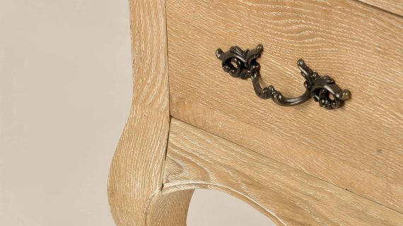 miniaturka Drewniana Komoda Francuska Gięte Nogi Metalowe Uchwyty – Venezia Oak