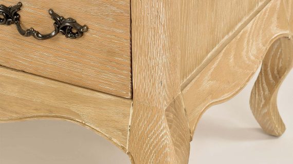 miniaturka Drewniana Komoda Francuska Gięte Nogi Metalowe Uchwyty – Venezia Oak