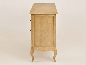 miniaturka Drewniana Komoda Francuska Gięte Nogi Metalowe Uchwyty – Venezia Oak