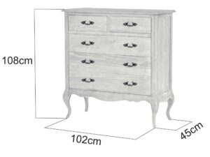 miniaturka Francuska Komoda Gięte Nogi Szczotkowana Powierzchnia – Venezia Oak