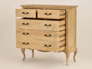 miniaturka Francuska Komoda Gięte Nogi Szczotkowana Powierzchnia – Venezia Oak