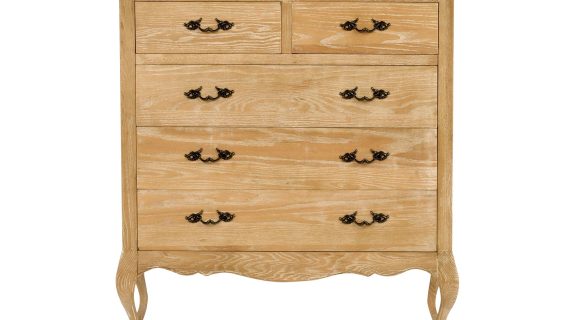 Francuska Komoda Gięte Nogi Szczotkowana Powierzchnia – Venezia Oak