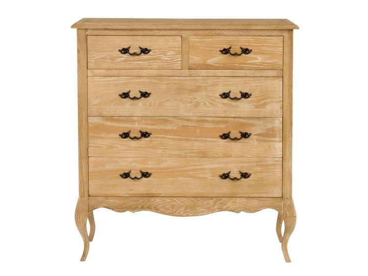 Francuska Komoda Gięte Nogi Szczotkowana Powierzchnia – Venezia Oak