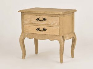 miniaturka Francuska Szafka Nocna Gięte Nogi Metalowe Uchwyty – Venezia Oak