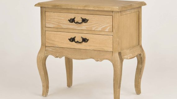 miniaturka Francuska Szafka Nocna Gięte Nogi Metalowe Uchwyty – Venezia Oak