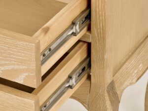 miniaturka Francuska Szafka Nocna Gięte Nogi Metalowe Uchwyty – Venezia Oak