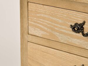 miniaturka Francuska Szafka Nocna Gięte Nogi Metalowe Uchwyty – Venezia Oak