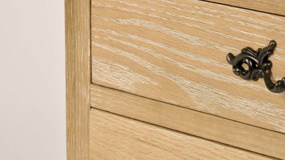 miniaturka Francuska Szafka Nocna Gięte Nogi Metalowe Uchwyty – Venezia Oak