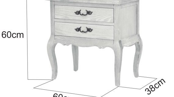 miniaturka Francuska Szafka Nocna Gięte Nogi Metalowe Uchwyty – Venezia Oak