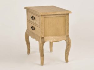 miniaturka Francuska Szafka Nocna Gięte Nogi Metalowe Uchwyty – Venezia Oak