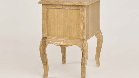 miniaturka Francuska Szafka Nocna Gięte Nogi Metalowe Uchwyty – Venezia Oak