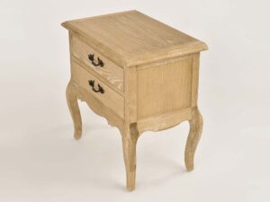 miniaturka Francuska Szafka Nocna Gięte Nogi Metalowe Uchwyty – Venezia Oak