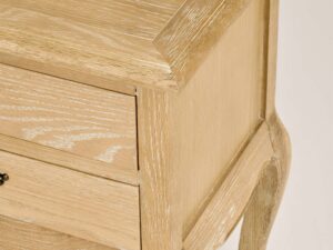 miniaturka Francuska Szafka Nocna Gięte Nogi Metalowe Uchwyty – Venezia Oak