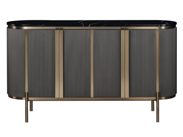 Nowoczesna komoda RTV w ciemnym kolorze