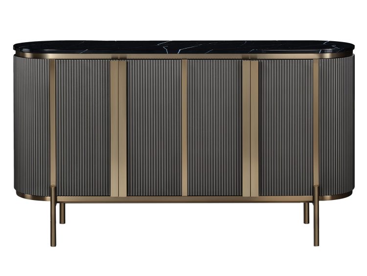 Nowoczesna komoda RTV w ciemnym kolorze