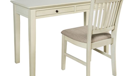 Zestaw Biurko Krzesło Kremowy USB – Avola