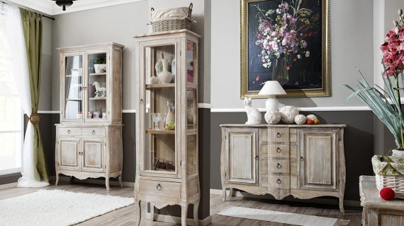 miniaturka Regał jasnobrązowy w stylu prowansalskim – Viva